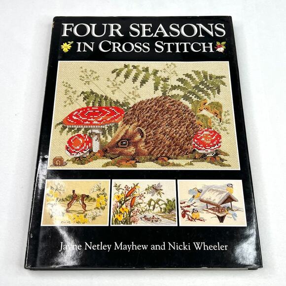 Vintage Four Seasons in Cross Stitch Hardcover Book 1997 - Picture 1 of 12